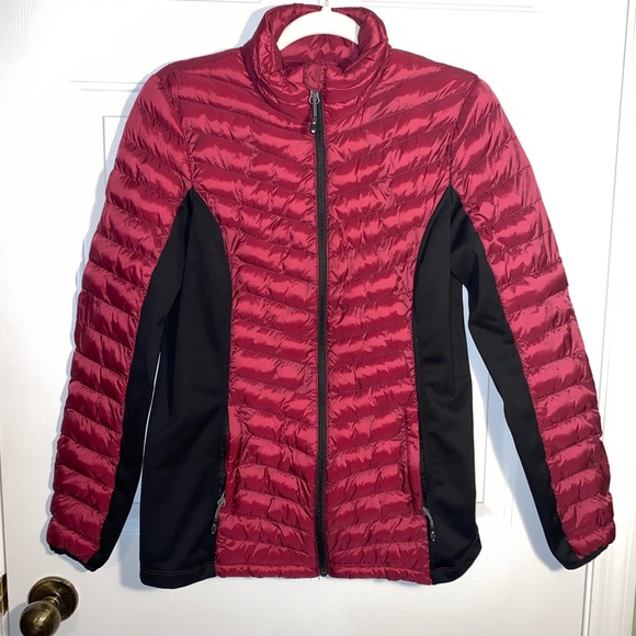Jackets & Blazers - Quilted Burgundy & Black Lightweight Puffer Jacket